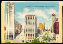 1940’s MWM (Aurora, MO.) Detroit Michigan Fold-Out Linen Cover Postcard Picture Pack