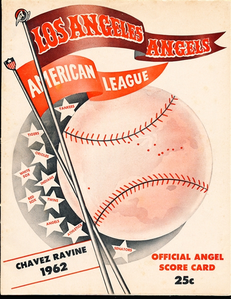 Lot Detail - 1962 Los Angeles Angels Baseball Program Vs. Chicago White Sox