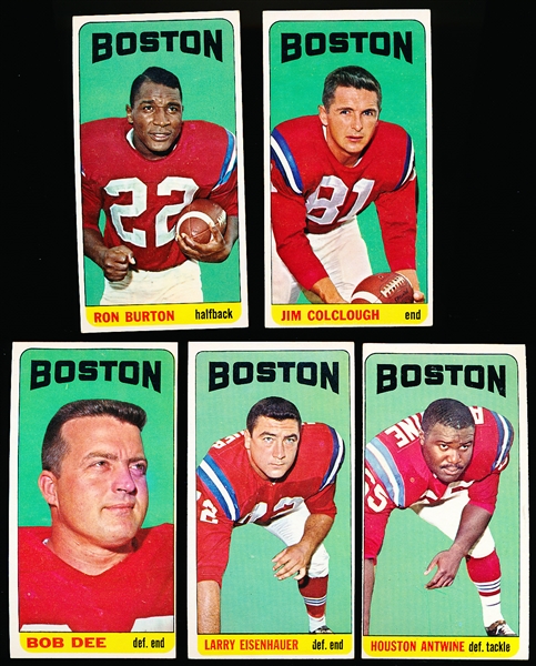 1965 Topps Football- 5 Diff Patriots