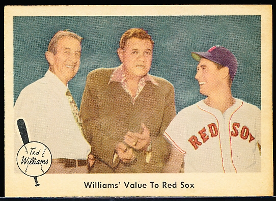 1959 Fleer Baseball Ted Williams W/ Eddie Collins & Babe Ruth #75 Boston  Red Sox