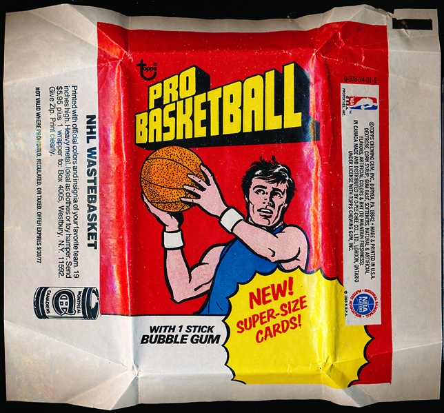 1976-77 Topps Basketball- 3 Wrappers