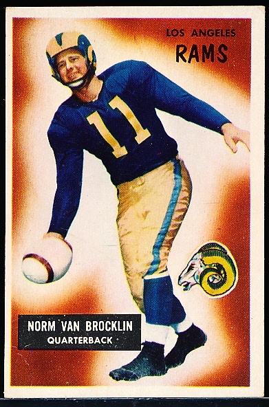 1955 Bowman Fb- #32 Norm Van Brocklin, Rams