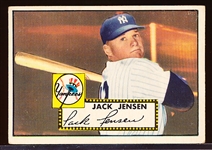 1952 Topps Baseball- #122 Jackie Jensen, Yankees