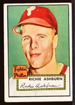 1952 Topps Baseball- #216 Richie Ashburn, Phillies