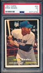 1957 Topps Baseball- #55 Ernie Banks, Cubs- PSA Ex 5