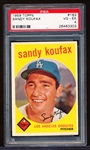 1959 Topps Baseball- #163 Sandy Koufax, Dodgers- PSA Vg-Ex 4 