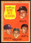 1962 Topps Baseball- #53 AL Home Run Leaders