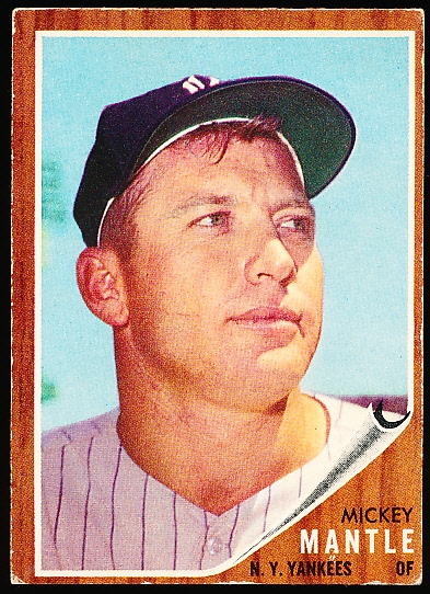 1962 Topps Baseball- #200 Mickey Mantle, Yankees