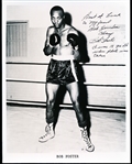 Autographed Bob Foster Boxing B/W 8” x 10” Photo