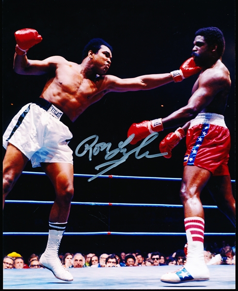 Autographed Ron Lyle Boxing Color 8” x 10” Photo
