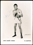 Autographed Jose Torres Boxing B/W 5” x 7” Publicity Photo