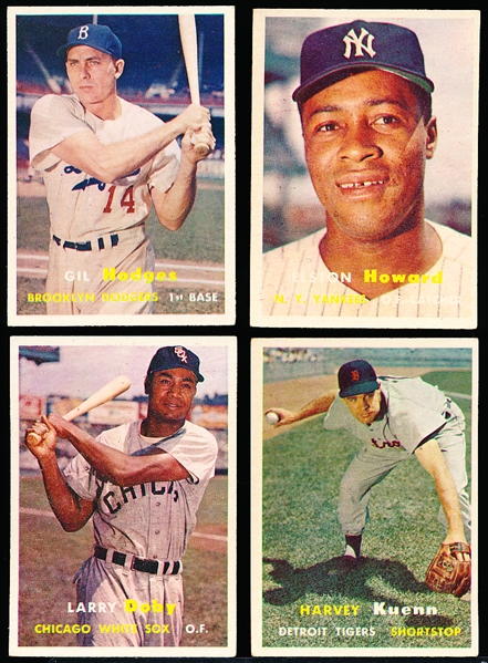 1957 Topps Baseball- 4 Diff