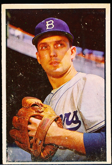 1953 Bowman Bb Color- #12 Carl Erskine, Dodgers