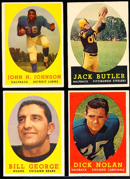 1958 Topps Fb- 4 Cards