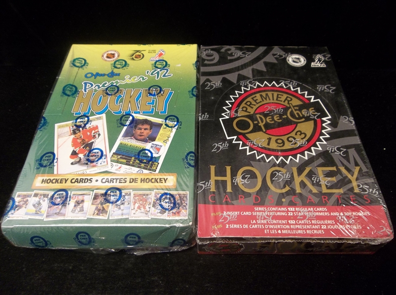 Lot Detail - 1991-92 and 1992-93 O-Pee-Chee Premier Hockey- 1 Factory ...