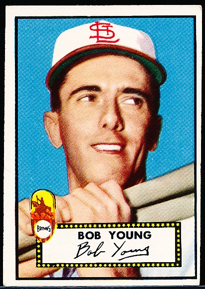 1952 Topps Baseball- #147 Bob Young, Browns