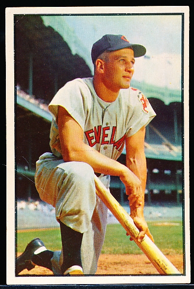 1953 Bowman Color Baseball- #8 Al Rosen, Indians