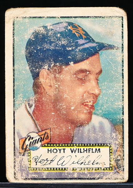 1952 Topps Baseball- #392 Hoyt Wilhelm, Giants- Hi#