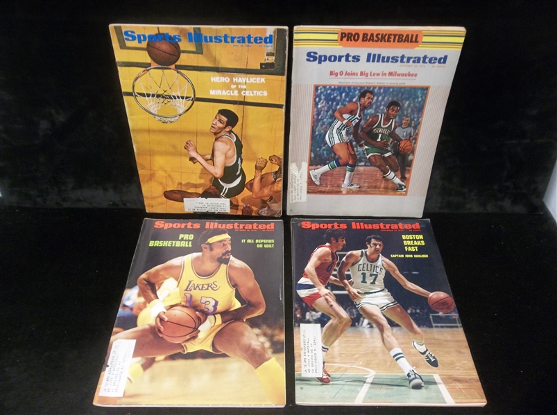 Four Diff. Sports Illustrated Magazine with Basketball Star Covers