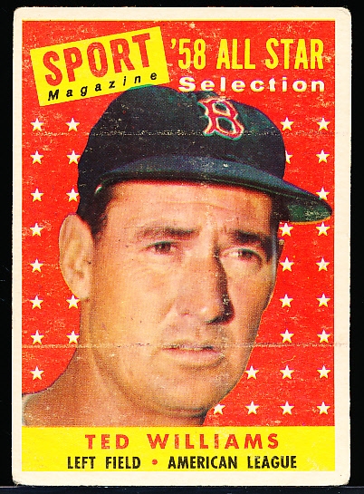 1958 Topps Baseball- #485 Ted Williams All Star