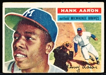 1956 Topps Baseball- #31 Hank Aaron, Braves- White Back