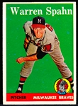 1958 Topps Baseball- #270 Warren Spahn, Braves