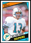 1984 Topps Football- #123 Dan Marino, Dolphins- Rookie!