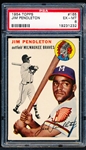 1954 Topps Baseball- #165 Jim Pendleton, Milwaukee Braves- PSA Ex-Mt 6