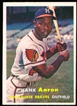 1957 Topps Baseball- #20 Hank Aaron, Braves