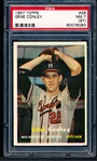 1957 Topps Baseball- #28 Gene Conley, Braves- PSA NM 7 (ST)
