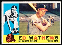 1960 Topps Bb- #420 Ed Mathews, Braves
