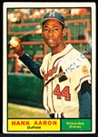 1961 Topps Bb- #415 Hank Aaron, Braves