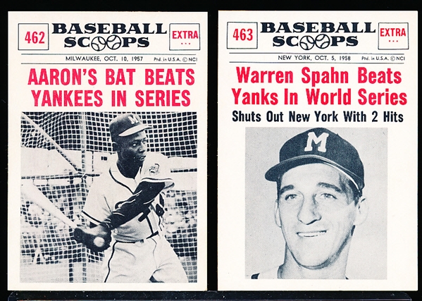 1961 Nu Card Bb Scoops- 2 Diff Braves