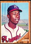 1962 Topps Baseball- #320 Hank Aaron, Braves