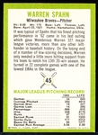 1963 Fleer Bb- #45 Warren Spahn, Braves