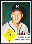 1963 Fleer Bb- #45 Warren Spahn, Braves