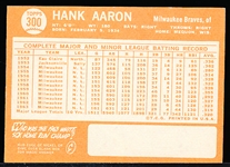 1964 Topps Bb- #300 Hank Aaron, Braves