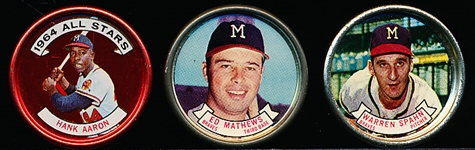 1964 Topps Bb Coins- 3 Diff
