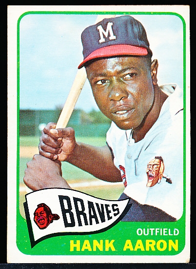 1965 Topps Baseball- #170 Hank Aaron, Braves