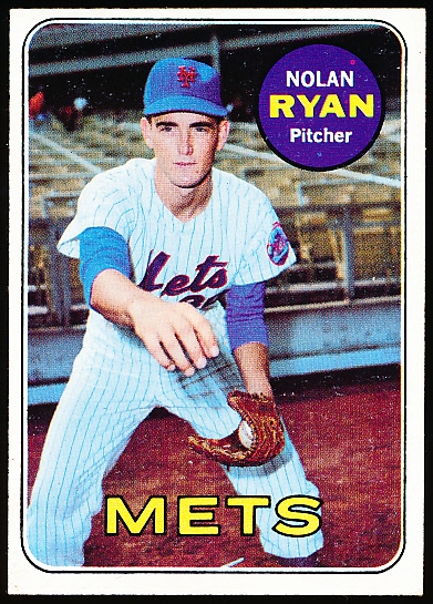 1969 Topps Baseball- #533 Nolan Ryan, Mets- 2nd Year Card