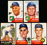 1953 Topps Baseball- 5 Diff