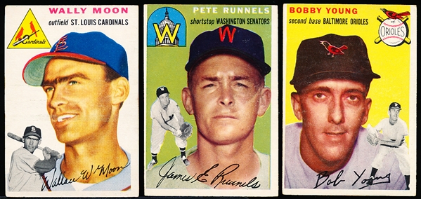 1954 Topps Bb- 8 Cards
