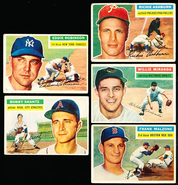 1956 Topps Baseball- 5 Diff