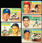 1956 Topps Baseball- 5 Diff