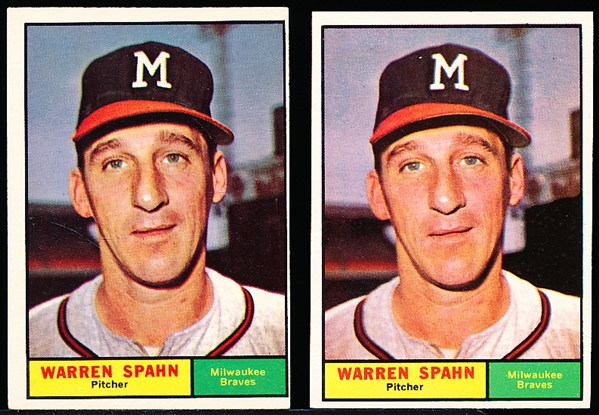 1961 Topps Bb- #200 Warren Spahn, Braves