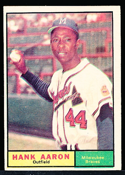 1961 Topps Bb- #415 Hank Aaron, Braves