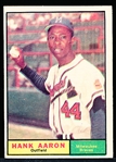 1961 Topps Bb- #415 Hank Aaron, Braves