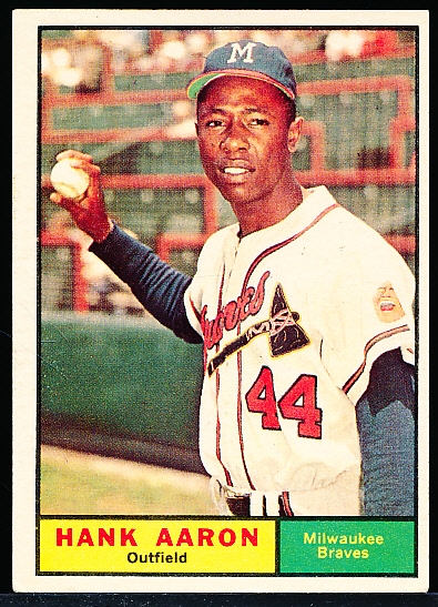 1961 Topps Bb- #415 Hank Aaron, Braves