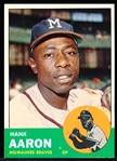 1963 Topps Bb- #390 Hank Aaron, Braves