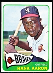 1965 Topps Bb- #170 Hank Aaron, Braves